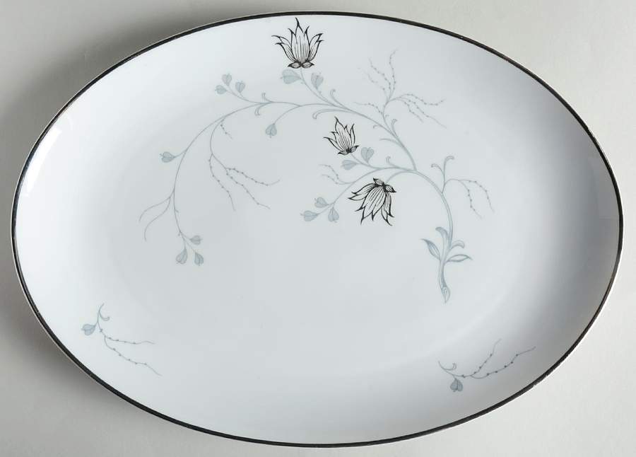 Silver Arbor 14" Oval Serving Platter by Baronet-1