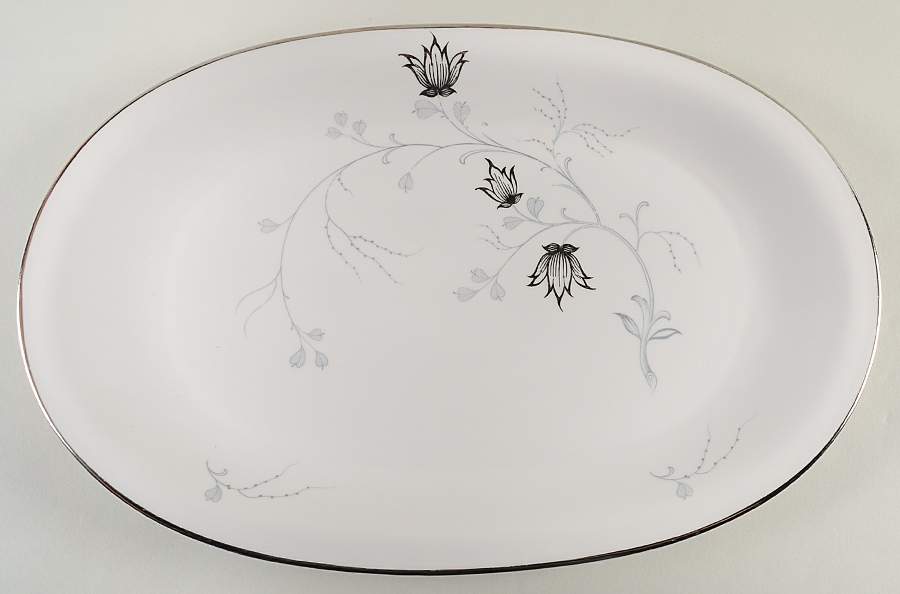 Silver Arbor 15" Oval Serving Platter by Baronet-1