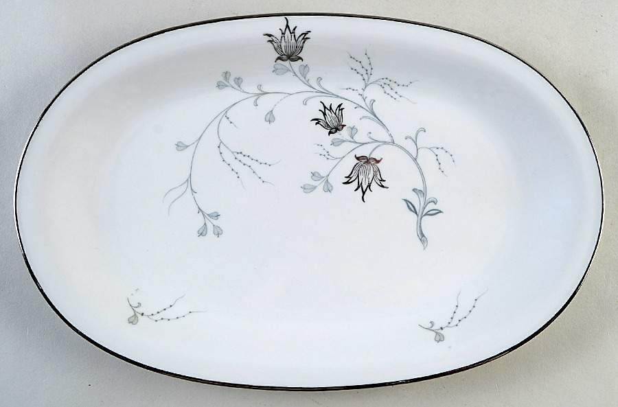 Silver Arbor 12" Oval Serving Platter by Baronet-1