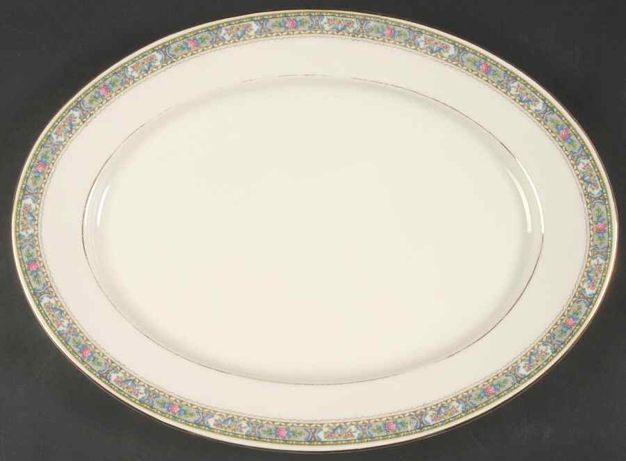 Sonia 14" Oval Serving Platter by Baronet-1