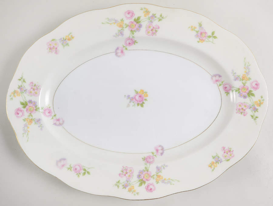 Sylvia 15" Oval Serving Platter by Baronet-1