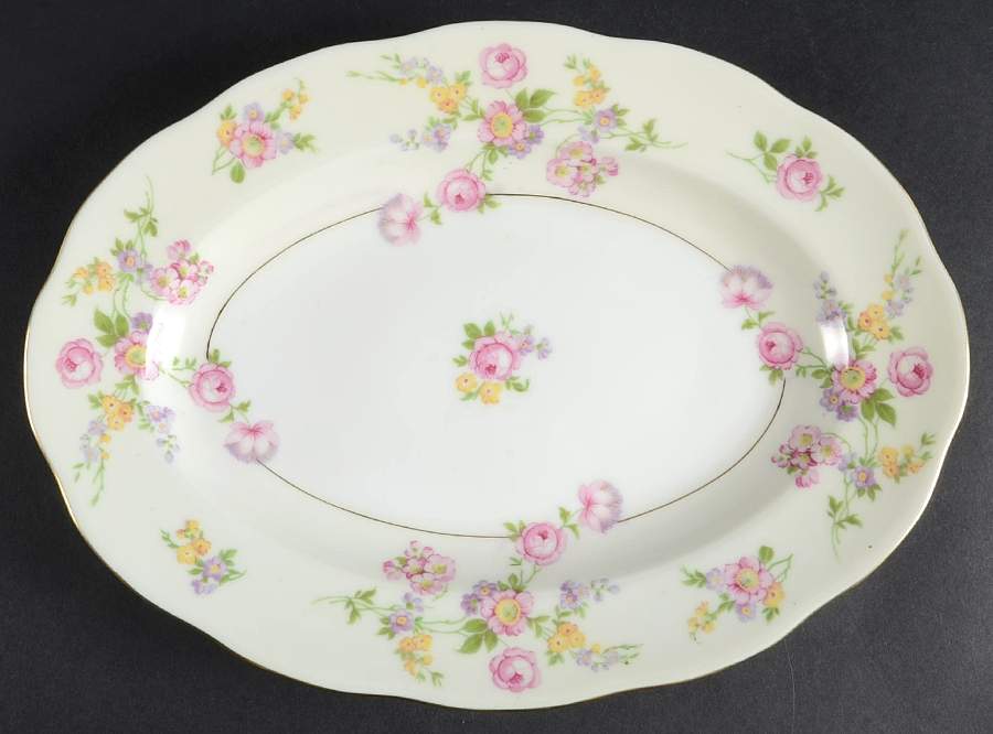 Sylvia 11" Oval Serving Platter by Baronet-1