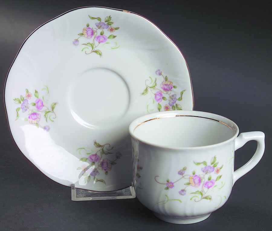 BAU1 Flat Cup & Saucer Set by Baum Brothers-1