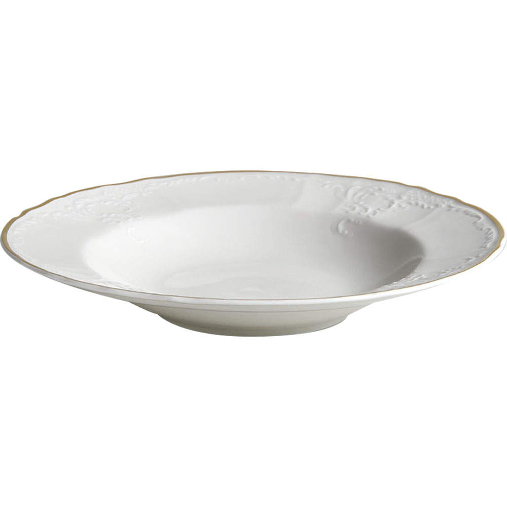 Bernadotte Ivory Large Rim Soup Bowl by Baum Brothers-1