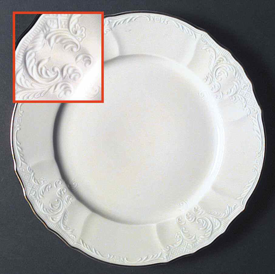 Bernadotte Ivory Dinner Plate by Baum Brothers-1