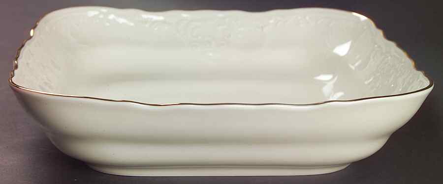 Bernadotte Ivory 10" Square Vegetable Bowl by Baum Brothers-1