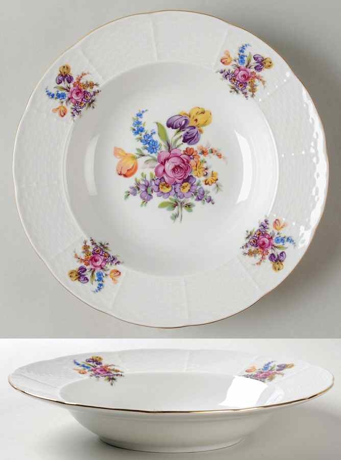 Bouquet Large Rim Soup Bowl by Baum Brothers-1