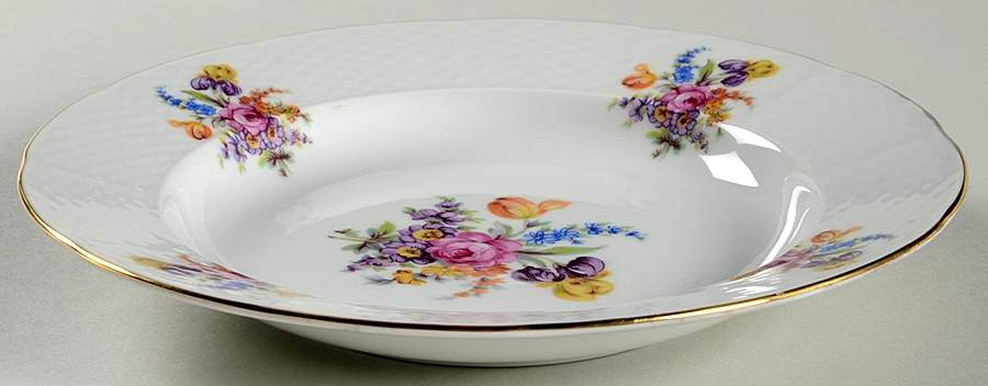Bouquet Rim Soup Bowl by Baum Brothers-1