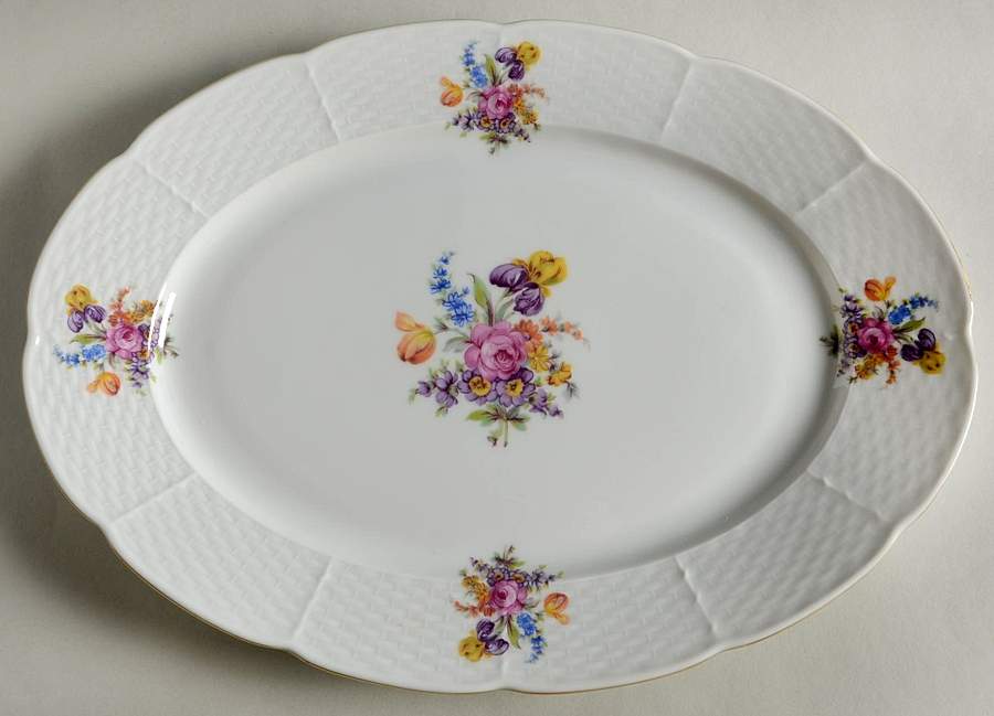 Bouquet 12" Oval Serving Platter by Baum Brothers-1