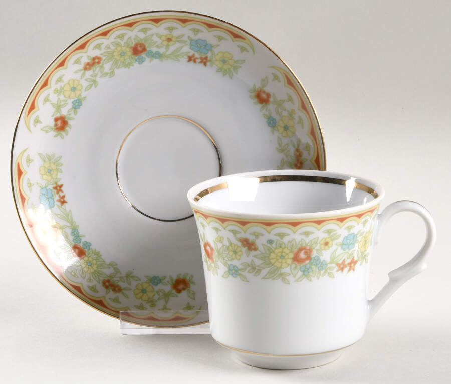 Chelsea Flat Cup & Saucer Set by Baum Brothers-1