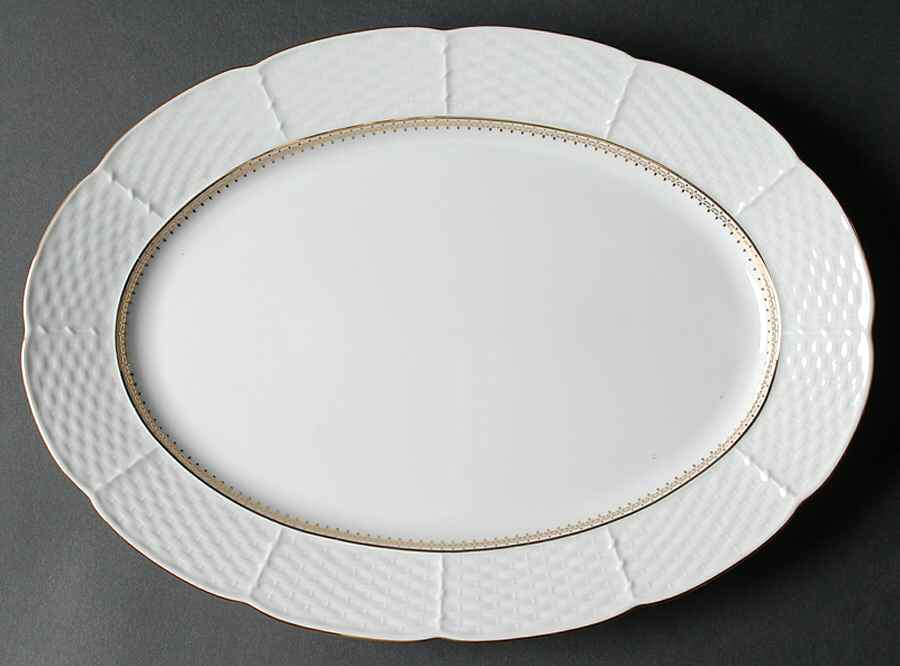 Eternity 13" Oval Serving Platter by Baum Brothers-1