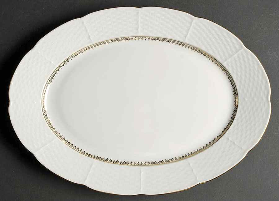 Eternity 12" Oval Serving Platter by Baum Brothers-1