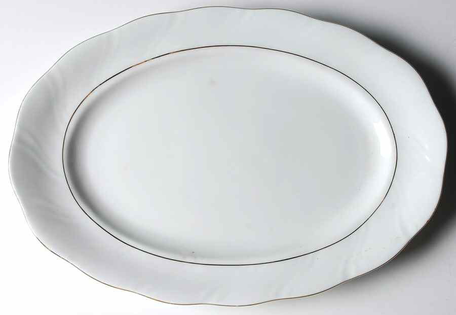 Golden Pirouette 13" Oval Serving Platter by Baum Brothers-1