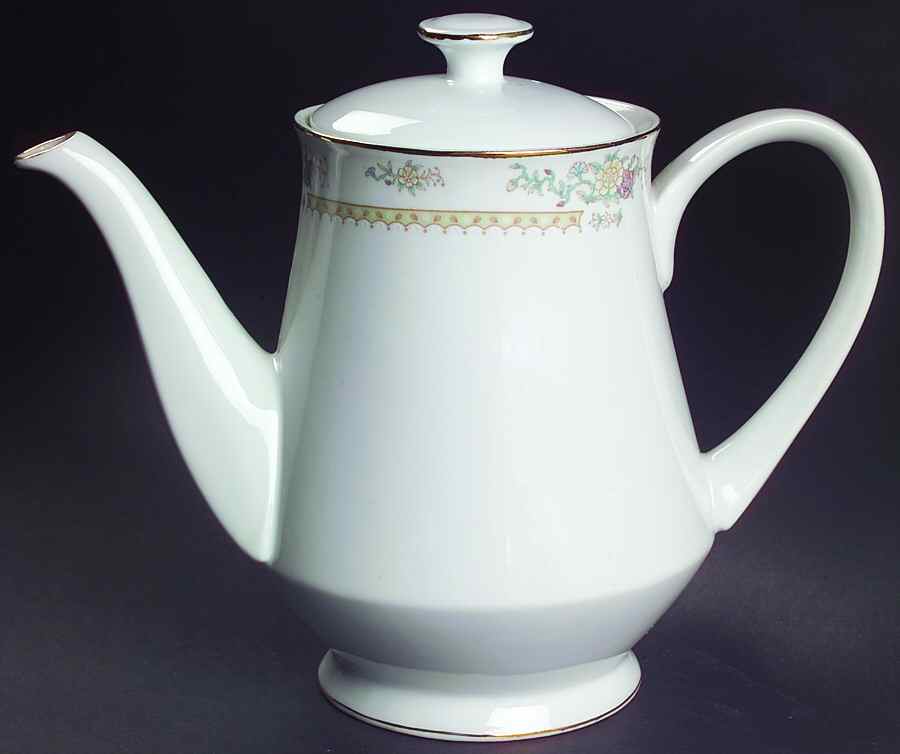 Ming Floral Coffee Pot & Lid by Baum Brothers-1