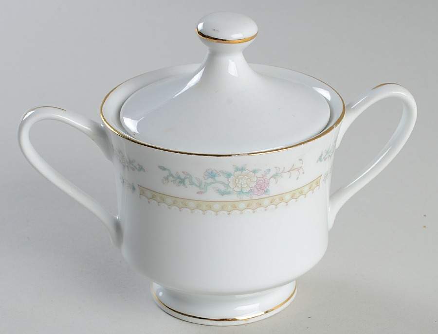 Ming Floral Sugar Bowl & Lid by Baum Brothers-1