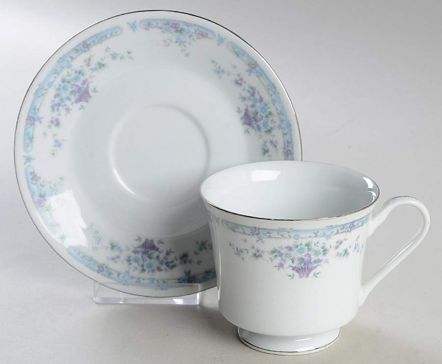 Newport Footed Cup & Saucer Set by Baum Brothers-1