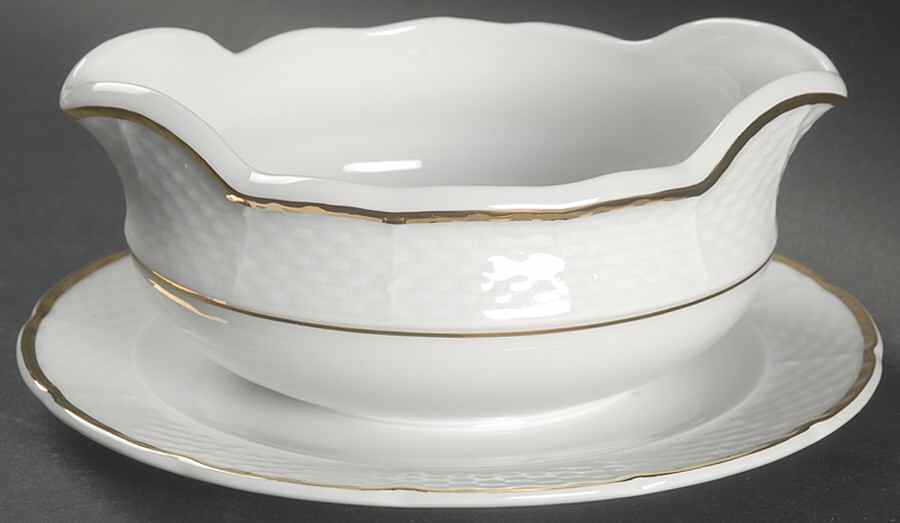 Princess Gravy Boat with Attached Underplate by Baum Brothers-1