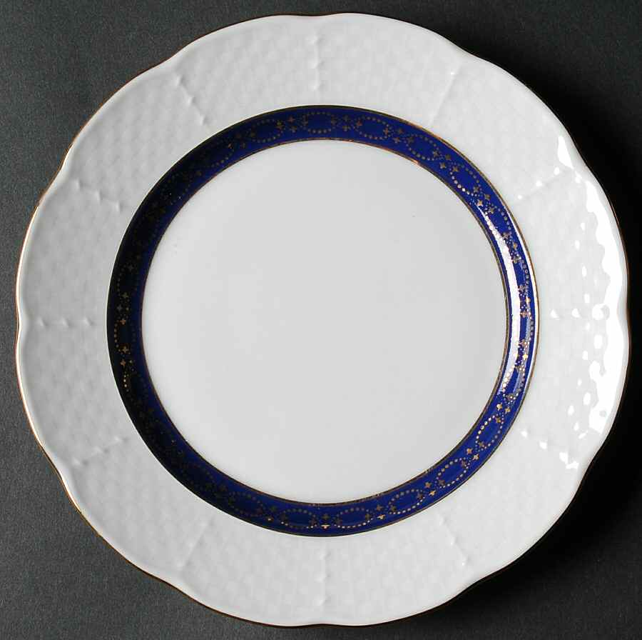 Renaissance Dark Blue Bread & Butter Plate by Baum Brothers-1