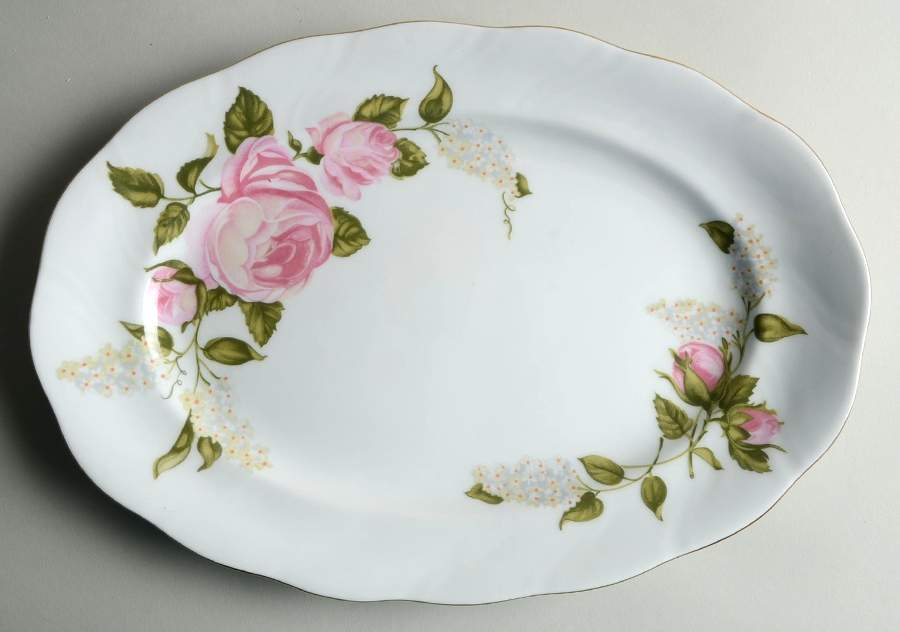 Rose Briar 13" Oval Serving Platter by Baum Brothers-1