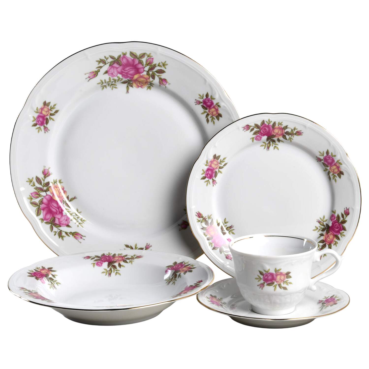 Rose Garden 5 Piece Place Setting by Baum Brothers-1