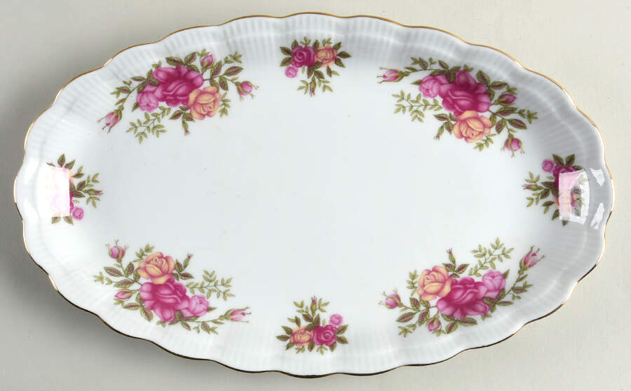 Rose Garden 13" Oval Serving Platter by Baum Brothers-1
