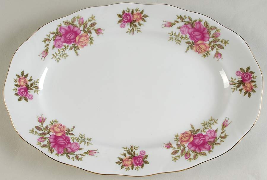 Rose Garden 13" Oval Serving Platter by Baum Brothers-1