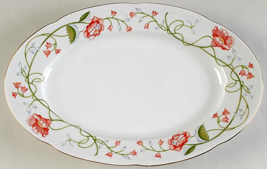 Trellis 13" Oval Serving Platter by Baum Brothers-1