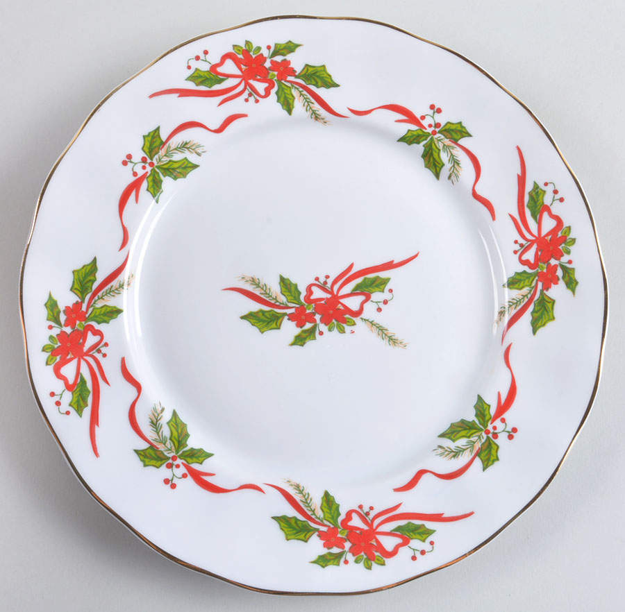 Victorian Holiday Poinsettia Dinner Plate by Baum Brothers-1