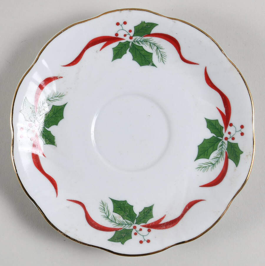 Victorian Holiday Poinsettia Saucer by Baum Brothers-1