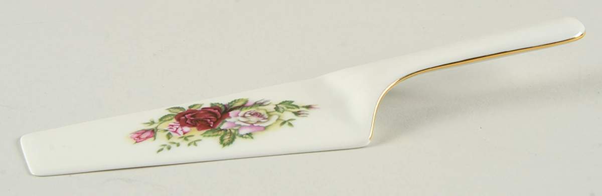 Victorian Rose Solid Ceramic Pie/Cake Server by Baum Brothers-1