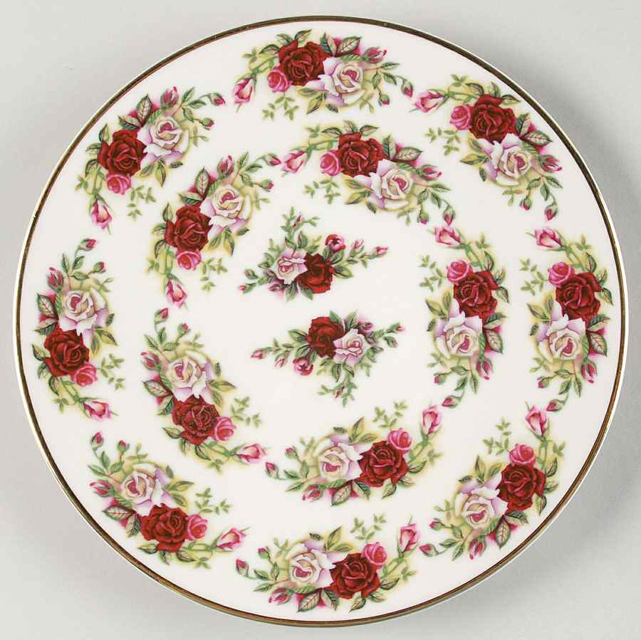 Victorian Rose Dessert/Pie Plate by Baum Brothers-1