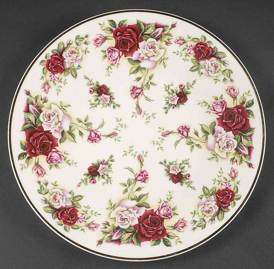 Victorian Rose Cake Plate by Baum Brothers-1