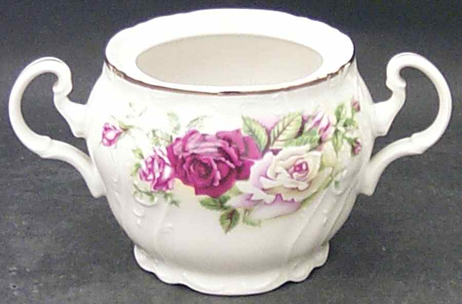 Victorian Rose Sugar Bowl No Lid by Baum Brothers-1