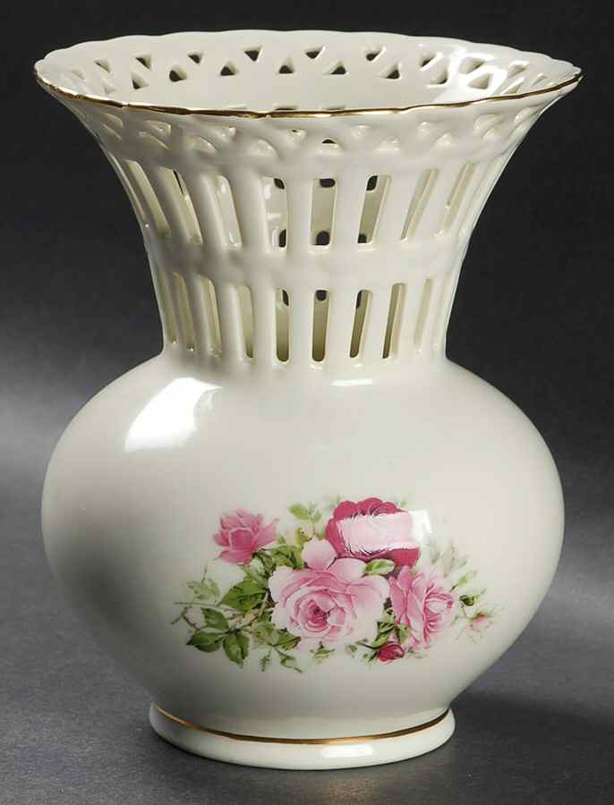 Victorian Rose 6" Vase by Baum Brothers-1