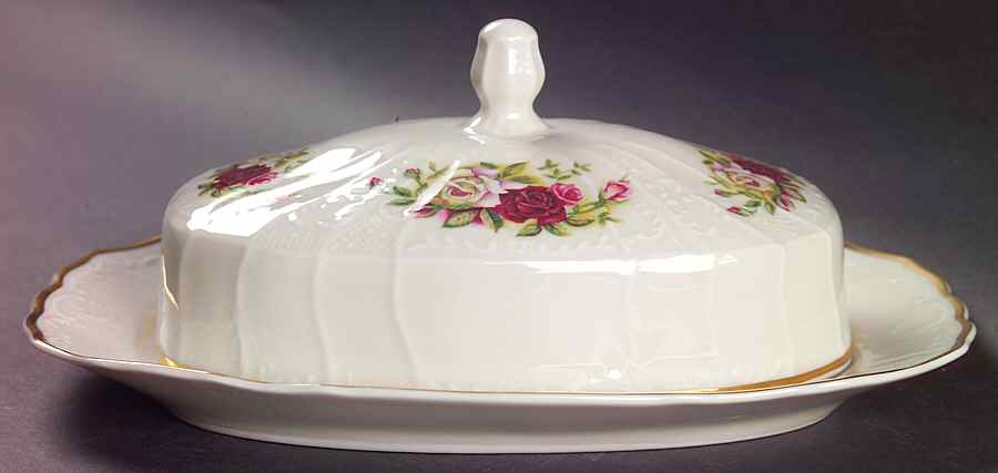 Victorian Rose 1/4 Lb Covered Butter by Baum Brothers-1