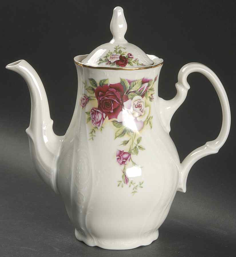 Victorian Rose Coffee Pot & Lid by Baum Brothers-1