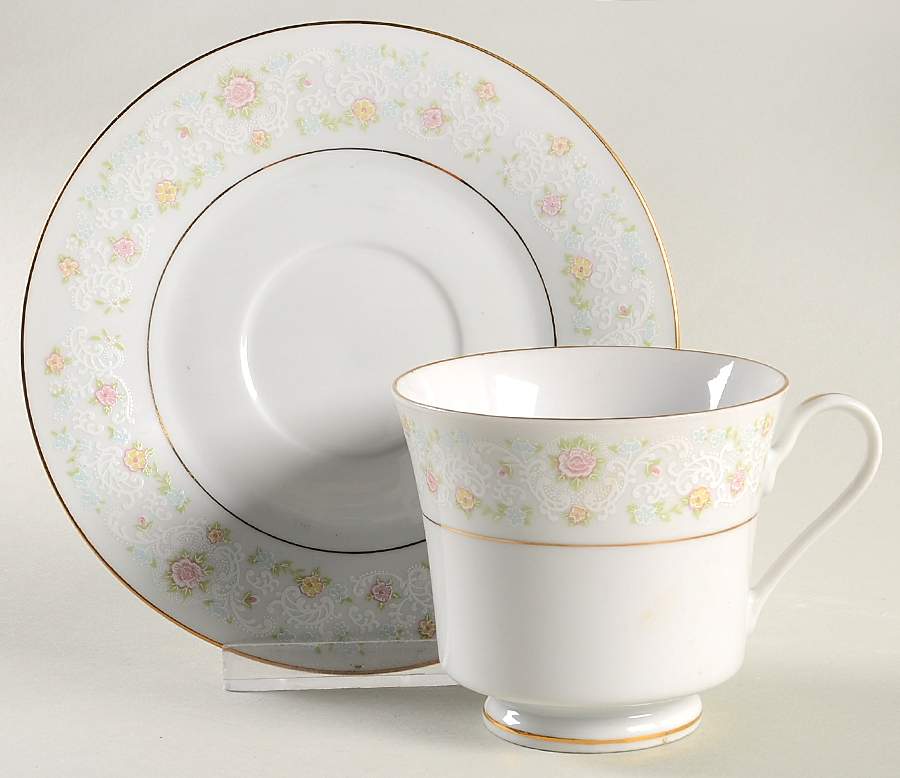 Wilton Footed Cup & Saucer Set by Baum Brothers-1