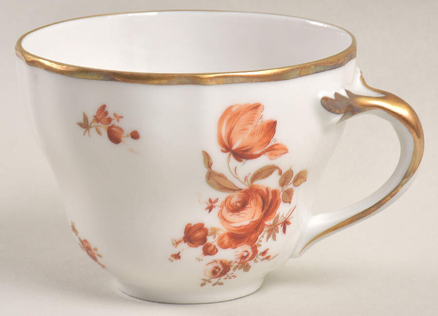 Meissen Golden Coral Flat Cup by Winterling - Bavaria-1