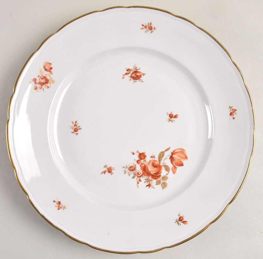 Meissen Golden Coral 11" Chop Plate (Round Platter) by Winterling - Bavaria-1