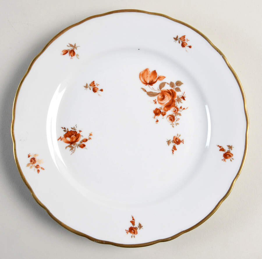 Meissen Golden Coral Salad Plate by Winterling - Bavaria-1