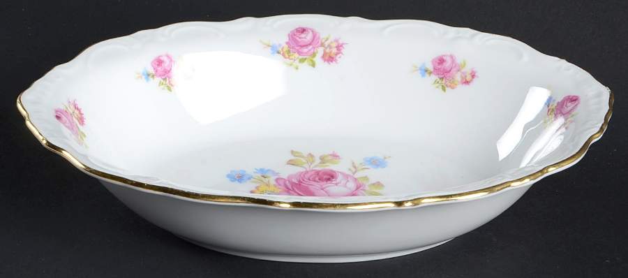Meissen Rose 9" Oval Vegetable Bowl by Bavaria-1