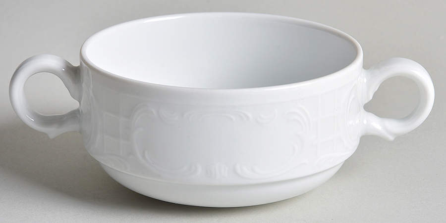 Mozart White Flat Cream Soup Bowl by Bauscher Weiden-1