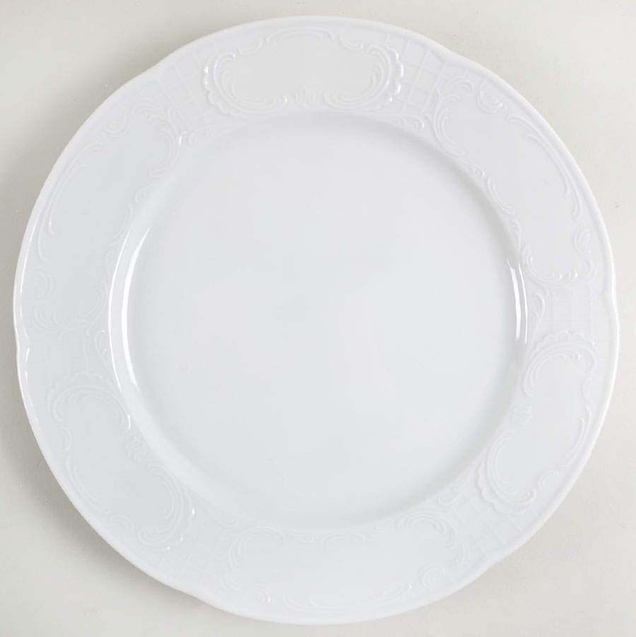 Mozart White 12" Chop Plate (Round Platter) by Bauscher Weiden-1