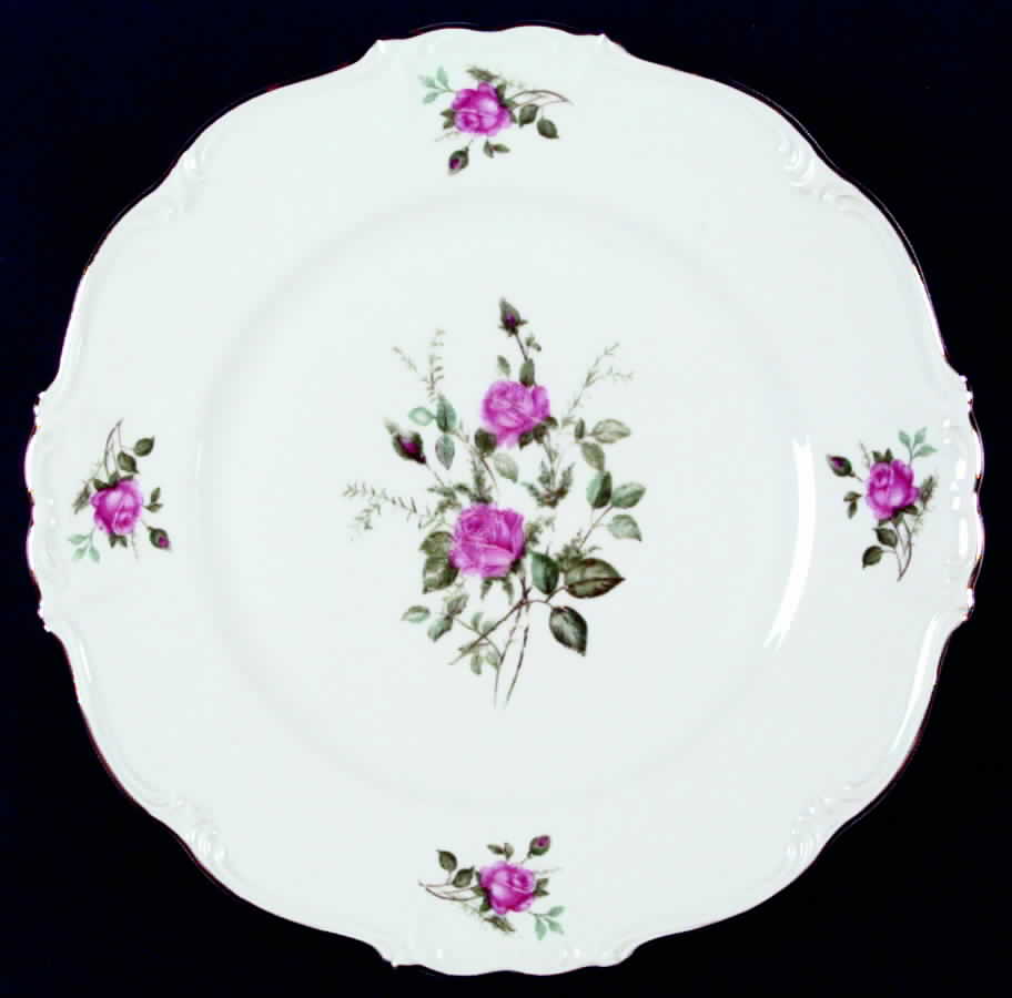 Monaco Rose Dinner Plate by Black Castle-1
