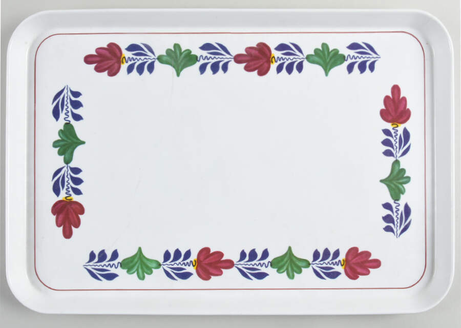 Boerenbont 17" Rectangular Melamine Tray by Boch-1