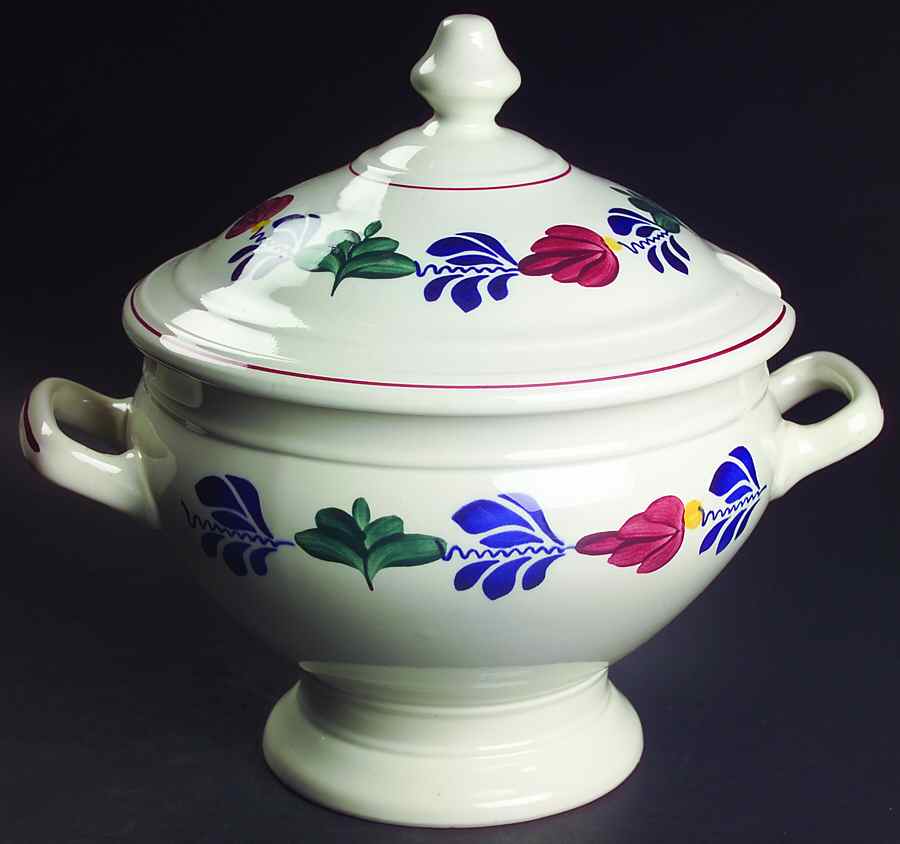 Boerenbont Tureen &  Lid by Boch-1