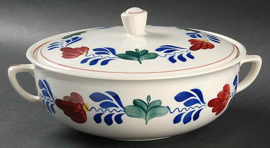 Boerenbont Round Covered Vegetable by Boch-1
