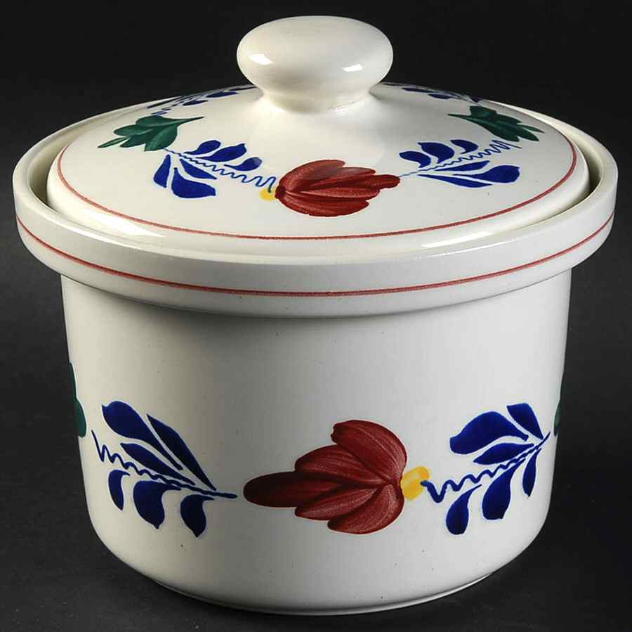 Boerenbont Butter Tub & Lid by Boch-1