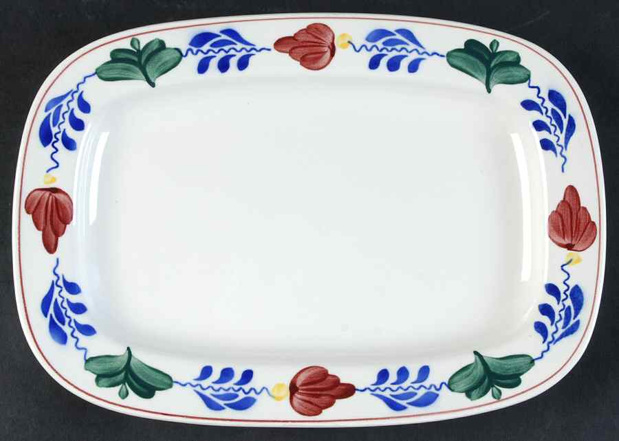 Boerenbont 10" Rectangular Serving Platter by Boch-1