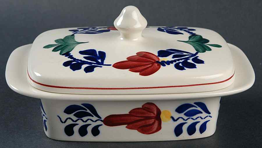 Boerenbont Butter Tub & Lid by Boch-1